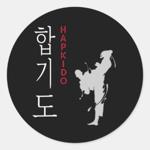 Hapkido Selfförsvar koreanska martialkonst Runt Klistermärke