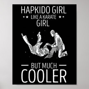 Hapkido Throw som en karate Girl koreansk martial Poster