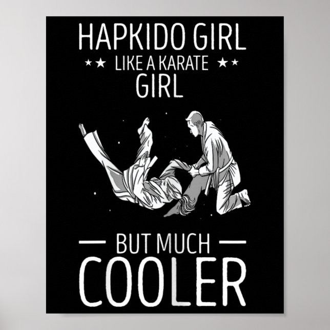 Hapkido Throw som en karate Girl koreansk martial  Poster (Framsidan)