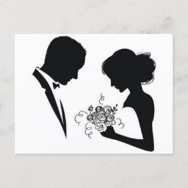 häpnadsväckande bröllop inbjudan vykort