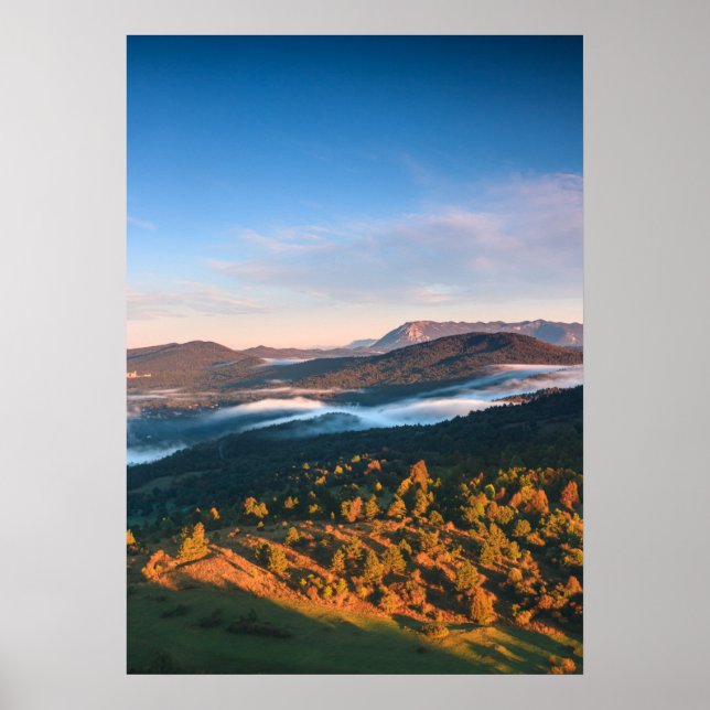 Häpnadsväckande höstsceneri från Šilentabor, Slove Poster (Framsidan)