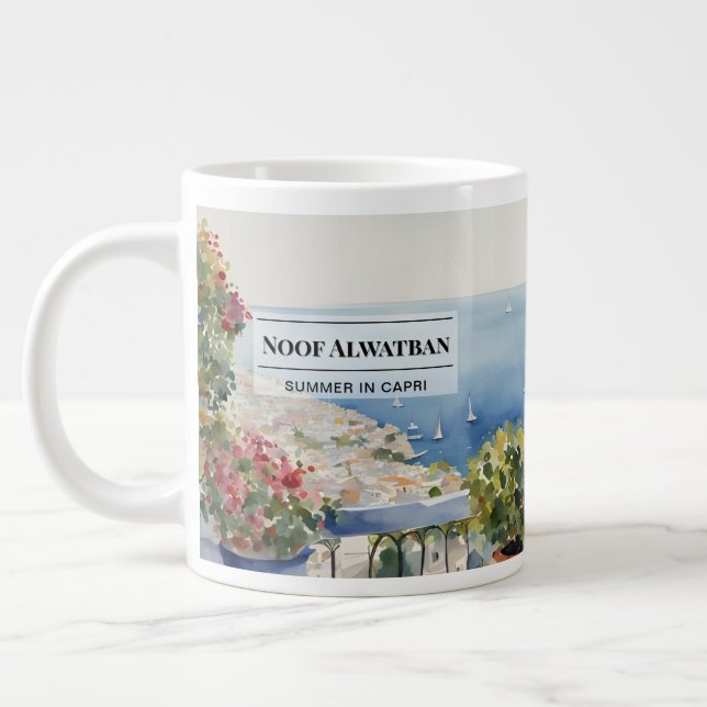 Häpnadsväckande Kappri kustlinje kaffekopp Jumbo Mugg (Vänster)