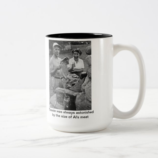 Häpnadsväckande kött! Två-Tonad mugg (Höger)