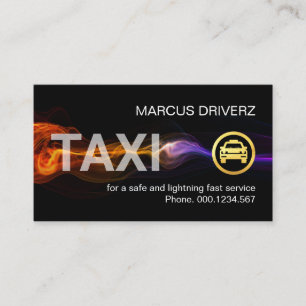 Häpnadsväckande Snabb Blixt Taxi Tjänst Visitkort