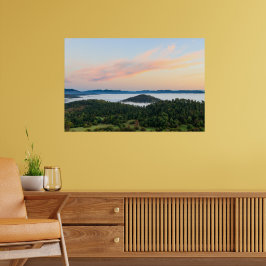Häpnadsväckande soluppgång från Šilentabor, Sloven Poster