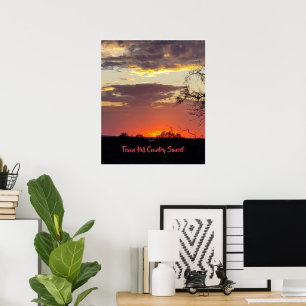Häpnadsväckande Texas-solnedgång Poster