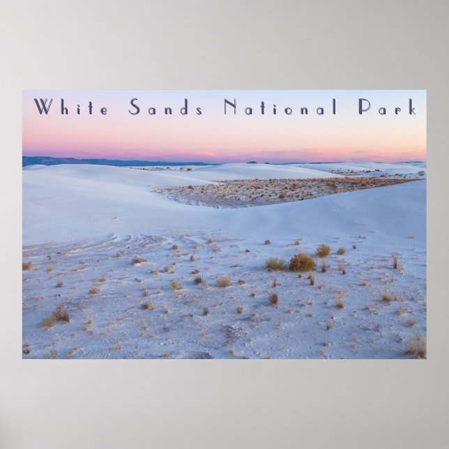 Häpnadsväckande Utsikt White Sands National Park Poster (Framsidan)