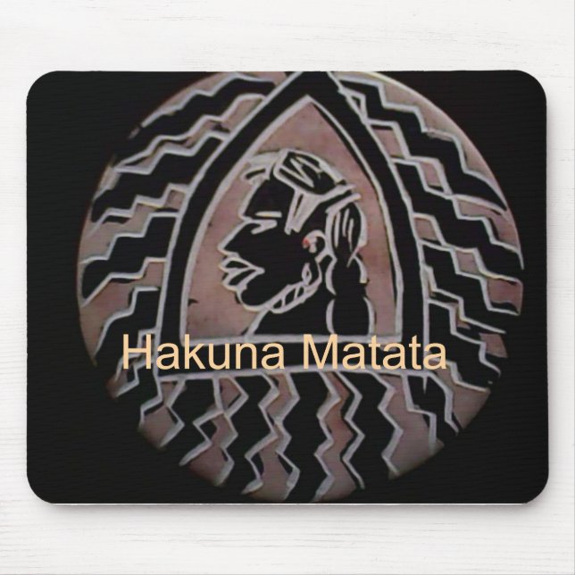 Hapo Sasa Hakuna Matata Mouse Pad Musmatta (Framsidan)