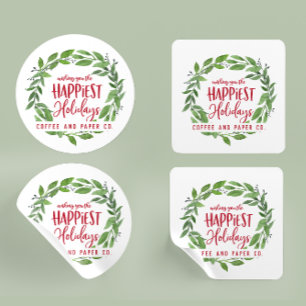 Happest helgdagars business christmas runt klistermärke