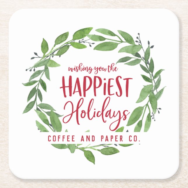 Happest Helgdagars business christmas Underlägg Papper Kvadrat (Framsidan)