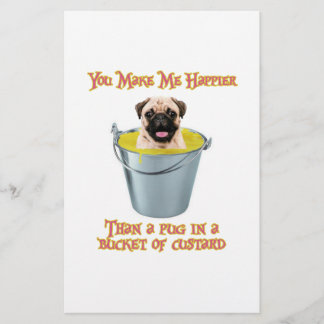 Happier Than Pug in en Bucket of Custard