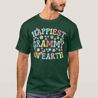 Happiest Grammy On Earth Familyrip Squad Groovy Gr T Shirt