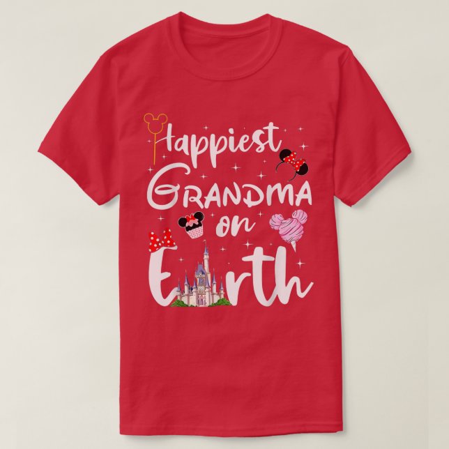 Happiest Grandma on Earth T T Shirt (Design framsida)