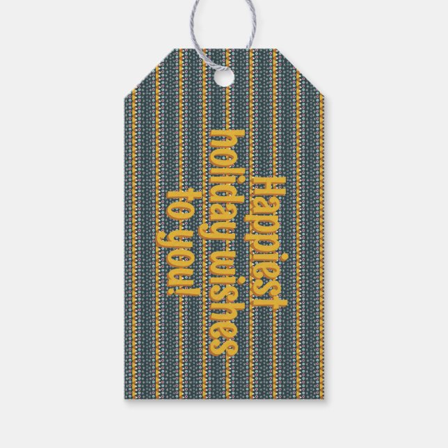 Happiest Helgdag Gift-Märkre Presentetikett (Framsidan)