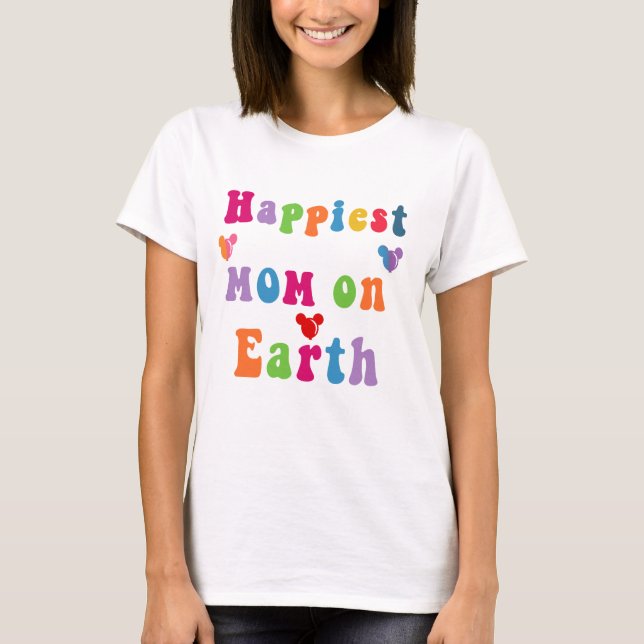Happiest MAMMA på jorden T Shirt (Framsida)