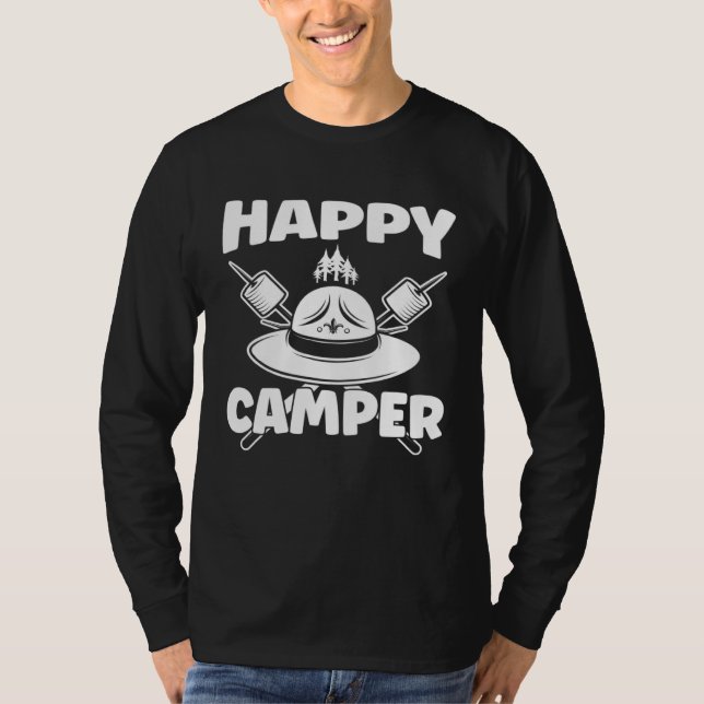 Happiest Marshmallow Camper T Shirt (Framsida)