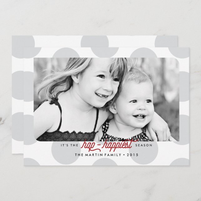 Happiest Polka-Julhelgen Julkort (Fram/baksida)