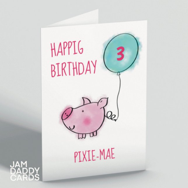 HapPIG Birthday Anpassade Birthday Kort (Skapare uppladdad)