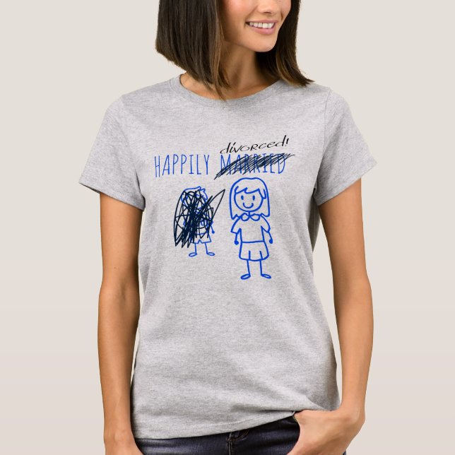 Happily Divorced Woman and Funny Divorcee Women's  T Shirt (Framsida)