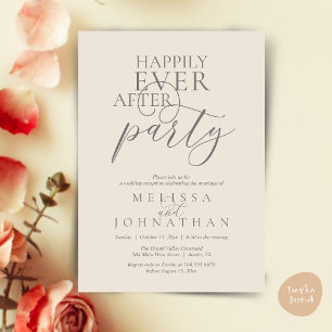 Happily Ever After-fest, Modern Klassisk Bröllop Inbjudningar