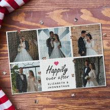 Happily Ever After Heart Bröllopsfotocollage