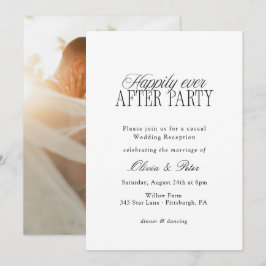 Happily Ever After Party Wedding Reception Inbjudningar