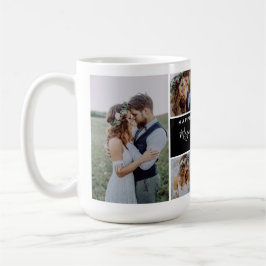 Happily Ever After Photo Collage Wedding Keepsake Kaffemugg