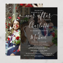 Happily Ever After Script 2 Bröllopsfoton Inbjudan