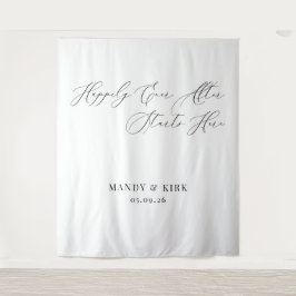 Happily Ever After Starts Here wedding backdrop 