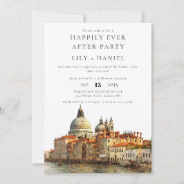 Happily Ever After Venice Wedding Inbjudningar