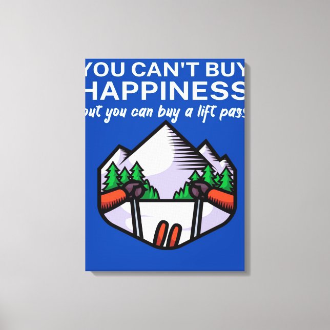 Happiness buy lift pass_ canvastryck (Framsida)