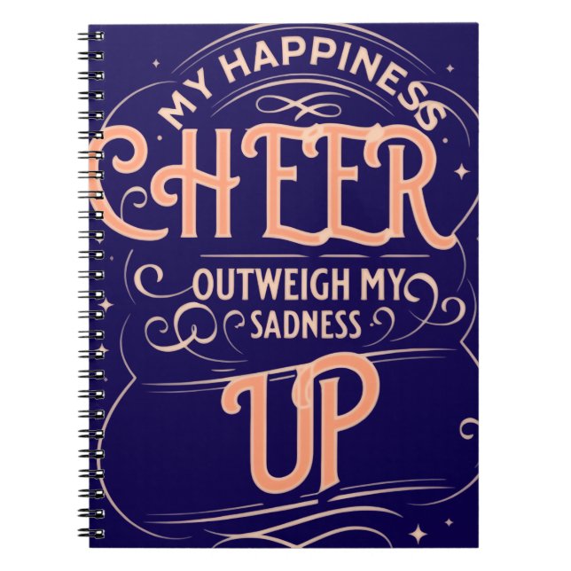  HAPPINESS CHEER UP  SPIRAL NOTEBOOK  ANTECKNINGSBOK (Framsidan)