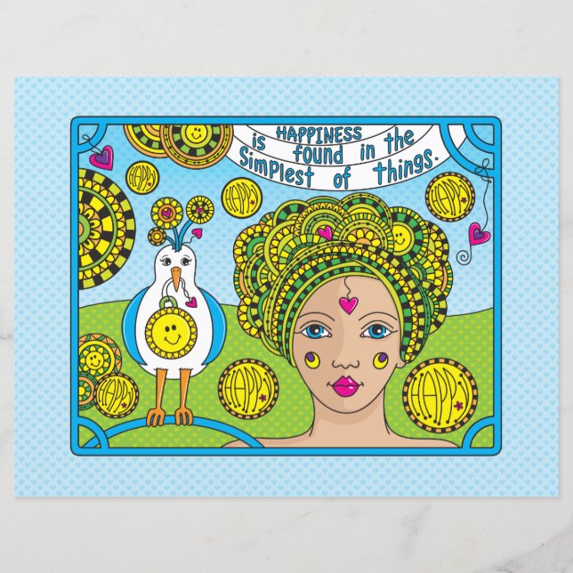 Happiness_Flat Papper Lakan 11" x 8,5 (Framsida)