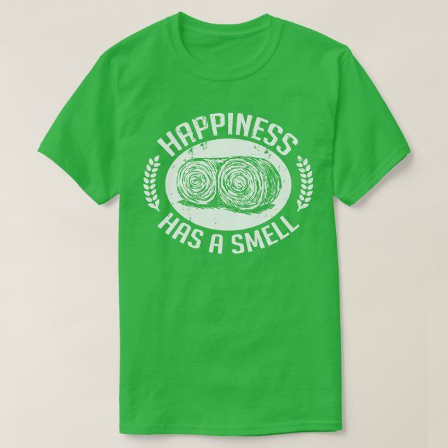 HAPPINESS HAR ETT SMELL-VITT T SHIRT (Design framsida)