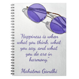 Happiness Harmony Mahatma Ghandi Anteckningsbok