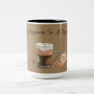 HAPPINESS IN A CUP Två-Tonad MUGG
