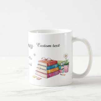 Happiness Is a Cup of Coffee & a Good Book Mug  Kaffemugg