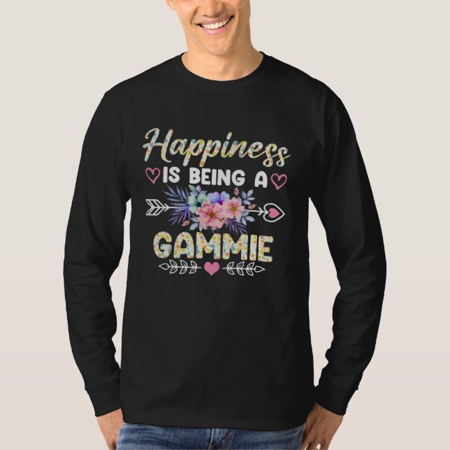 Happiness Is Being A Gammie   Grandma Mother s Day T Shirt (Framsida)