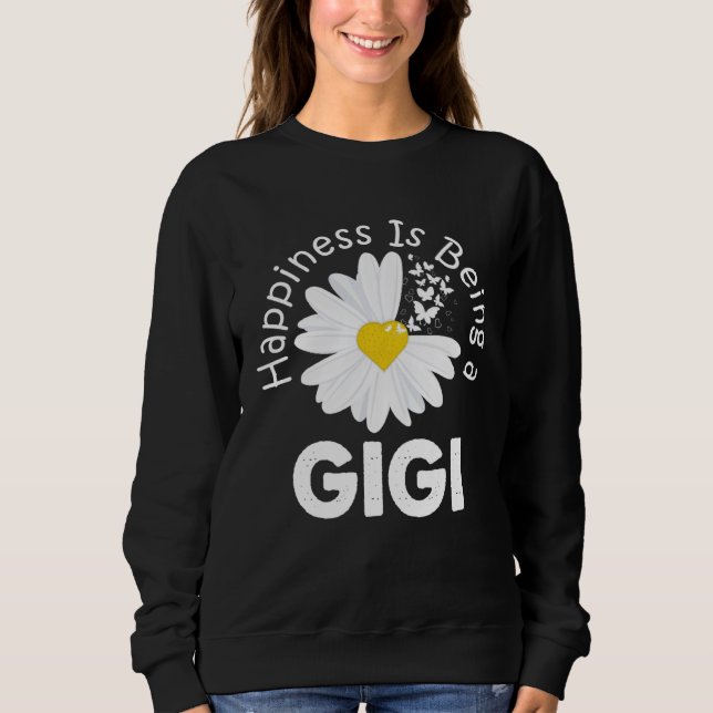 Happiness Is Being A Gigi Costume Daisy Flower Gif T Shirt (Framsida)