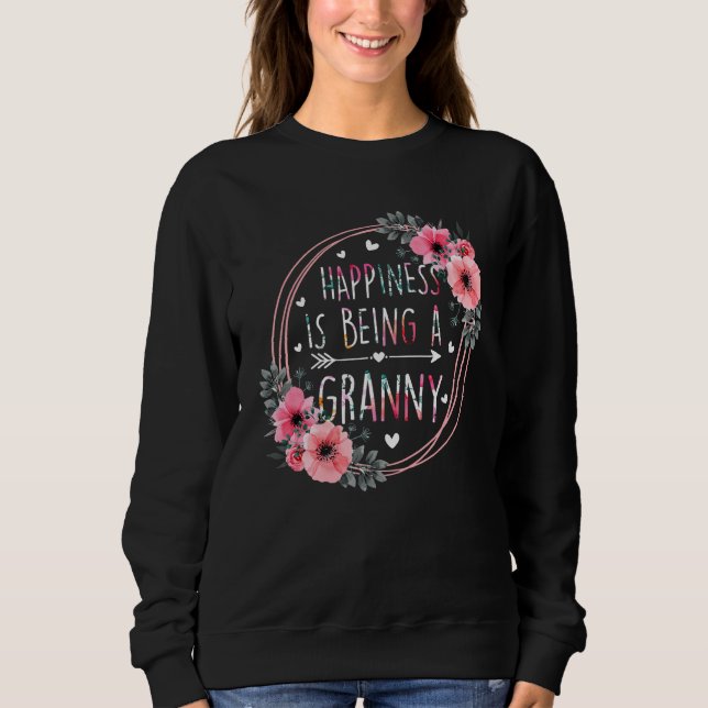 Happiness Is Being A Granny Floral Mother s Day Wo T Shirt (Framsida)