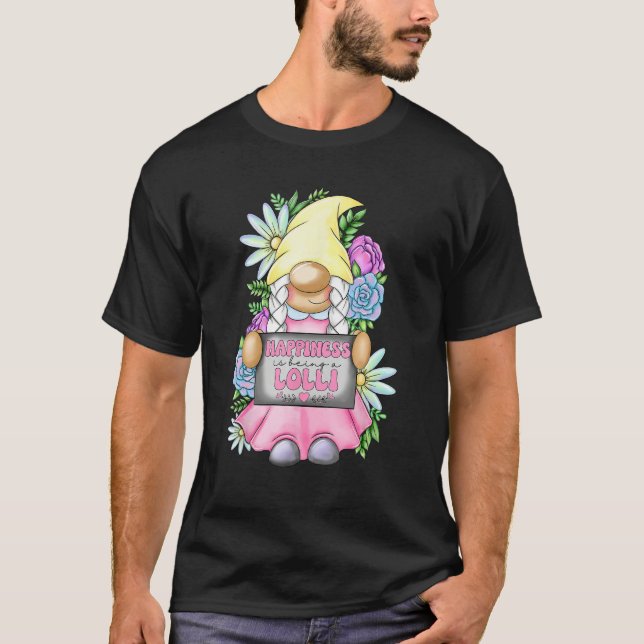 Happiness Is Being A Lolli Gnome Cute Girl Mothers T Shirt (Framsida)