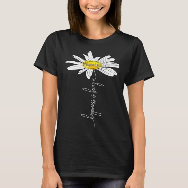 Happiness Is Being A Mamaw Daisy Tshirt Mother's D T Shirt (Framsida)
