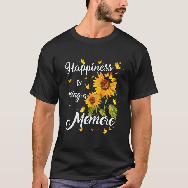 Happiness Is Being A Memere Sunflower Gift For Gra T Shirt (Framsida)
