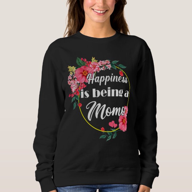 Happiness Is Being A Momo Mothers Day Momo T Shirt (Framsida)