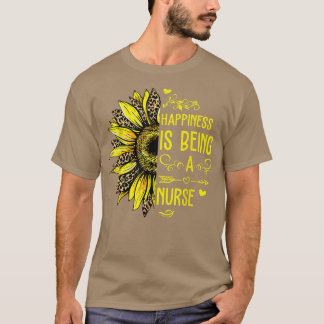 Happiness Is Being A Nurse Sunflower Nurses Week W T Shirt