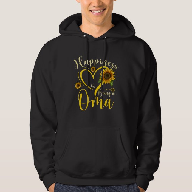 Happiness Is Being A Oma Sunflower Mother's Day Wo Hoodie (Framsida)