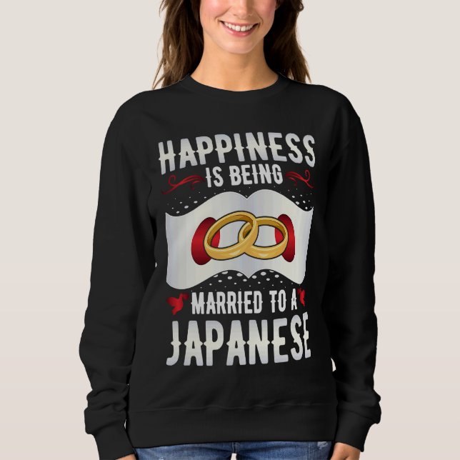 Happiness Is Being Married to a Japanese Girl Wife T Shirt (Framsida)