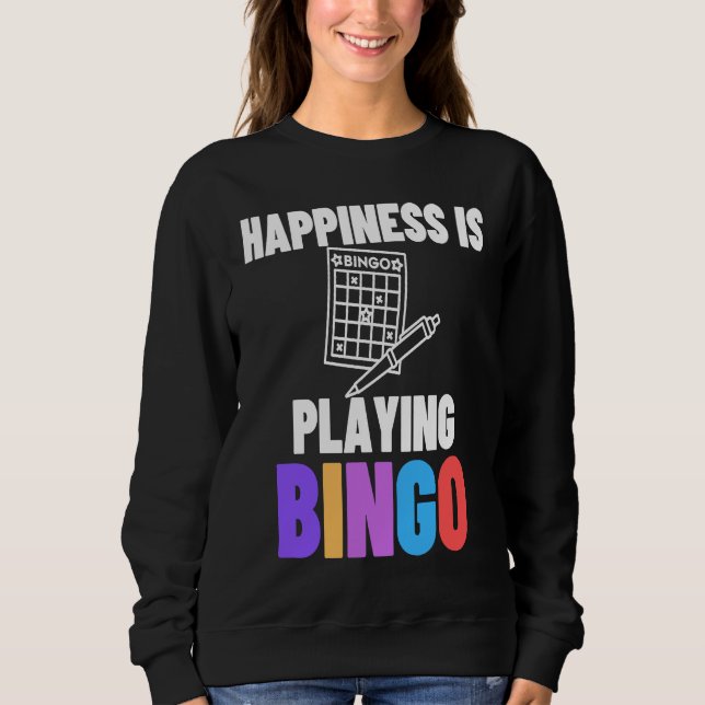 Happiness Is Playing Bingo  5 T Shirt (Framsida)