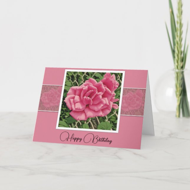 Happiness, Love and Laughter - Birthday Card Kort (Framsida)