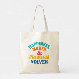 Happiness Maker & Problem Solver - Retro 60-talet Tygkasse